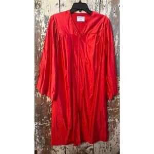 Red Graduation gown, size 48, fits 5'3"-5'-5"
